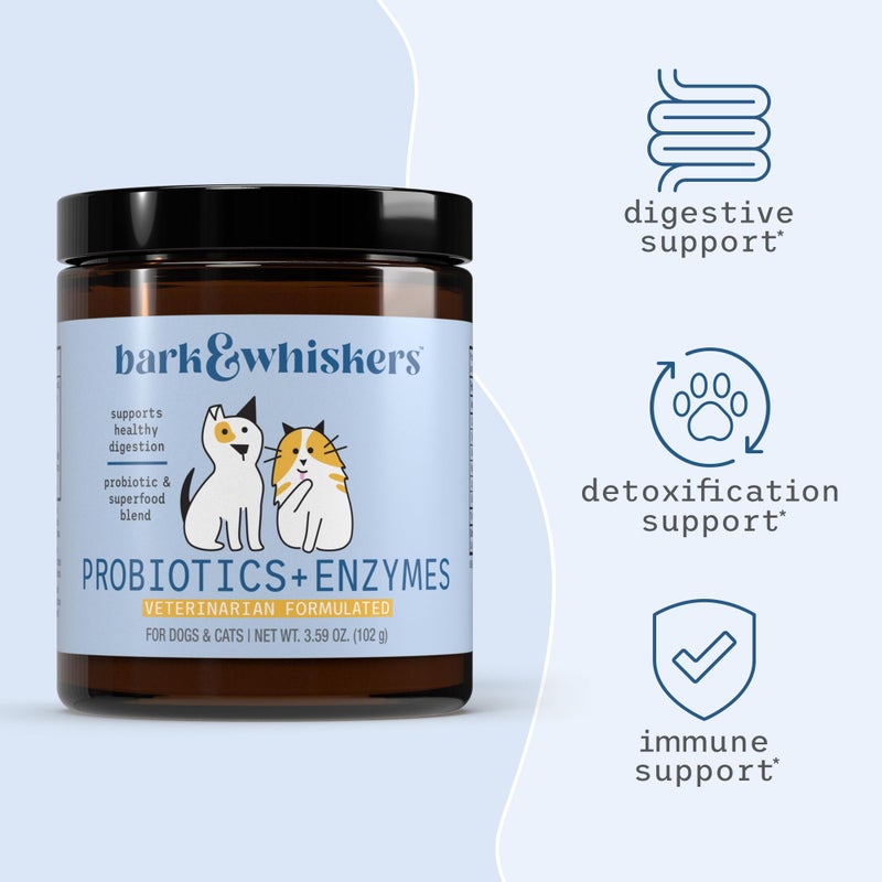 Dr. Mercola Bark & Whiskers Probiotics + Enzymes - Supports Digestive Health & Immune System - Probiotic Supplement for Cats & Dogs - 60 Scoops - Image 4